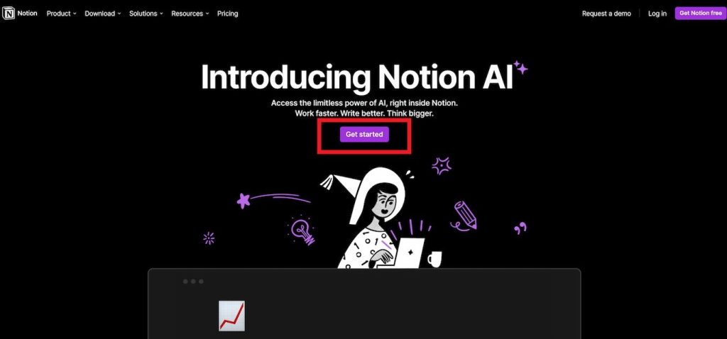 Notion AI 官網首頁