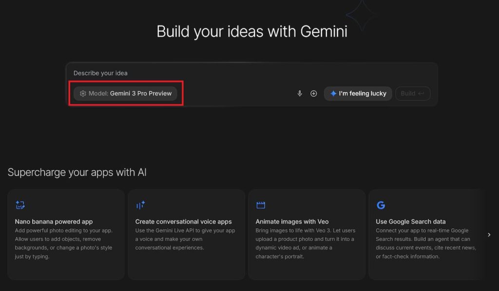 Google Gemini 3 來襲! 首發模型 Gemini 3 Pro 免費開放試用,五大特色一次看 11 Google AI Studio 中使用 Gemini 3 Pro